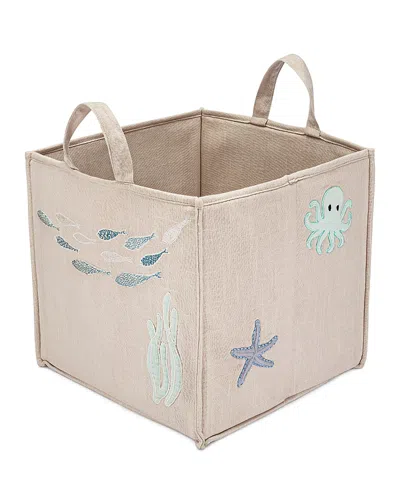 Crane Baby Cove Ocean Animal Storage Cube In Blue