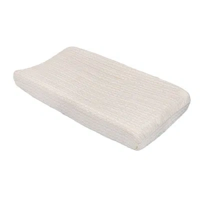 Crane Baby Cove Quilted Change Pad Cover (neutral Dot) In Blue