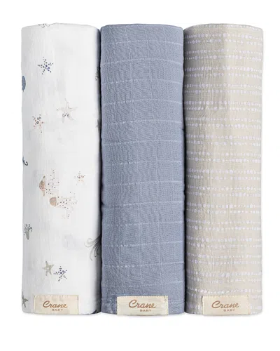CRANE BABY COVE SWADDLES, 3 PACK
