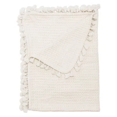 Crane Baby Cream 100% Cotton Muslin Baby Blanket, 36"x36", For Baby Nursery Or Stroller By  In White