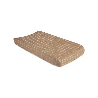 Crane Baby Ezra Brown Change Pad Cover, Fits Standard Size, 32" L, Gender Neutral,  In White;brown