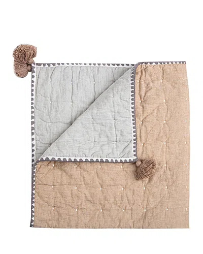 Crane Baby Ezra Copper Quilted Blanket - Ages 0-36 Months In Beige