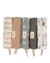 Crane Baby Ezra Woodland Animal Washcloths, 5 Pack In Beige