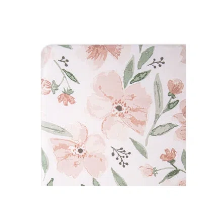 Crane Baby Floral Fitted Crib Sheet, Pink And Green, Parker Collection By