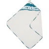 Crane Baby Kids'  Hooded Cotton Baby Towel In Blue/white
