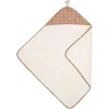 Crane Baby Hooded Cotton Baby Towel In Copper/ White