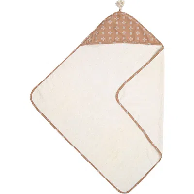 Crane Baby Kids'  Hooded Cotton Baby Towel In Copper/white