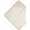 Crane Baby Kids'  Hooded Cotton Baby Towel In Pink