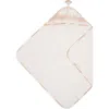 Crane Baby Kids'  Hooded Cotton Baby Towel In Pink/white
