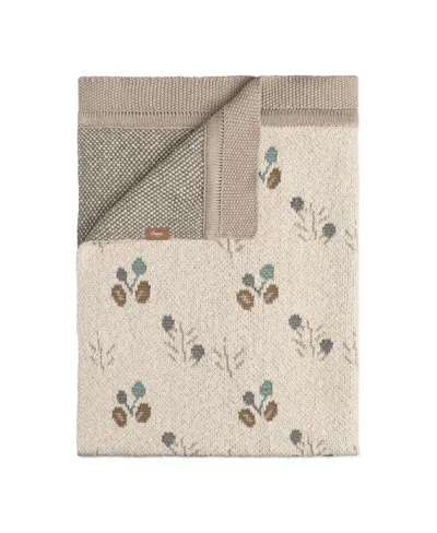 Crane Baby Babies' Infants Avery Cotton Poppy Knitted Blanket In Beige