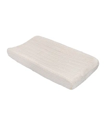 Crane Baby Babies' Infants Cove Quilted Neutral Dot Change Pad Cover In Blue