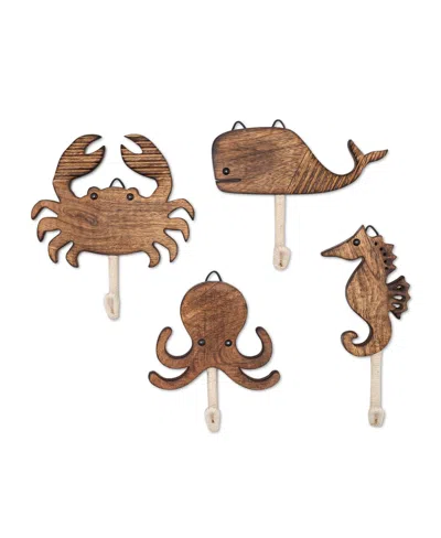 Crane Baby Babies' Infants Cove Sea Life Motifs Wall Decor, 4-pc. Set In Blue