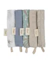 Crane Baby Infants Cove Sea Life Wash Cloths, 5-piece Set In Multi