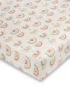Crane Baby Infants Parker Fitted Rainbow Crib Sheet In Beige