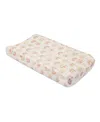 Crane Baby Infants Parker Quilted Rainbow Change Pad Cover In Beige