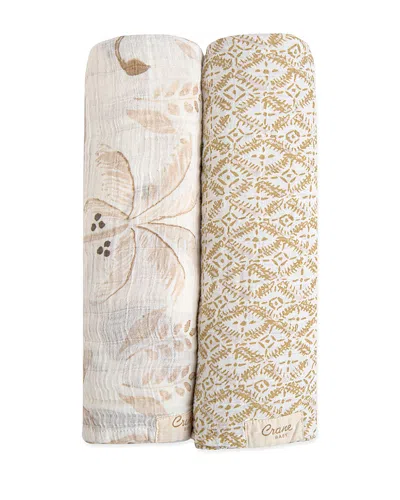 CRANE BABY KENDI SWADDLE WRAPS, 2 PACK - AGES 0-36 MONTHS