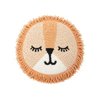 Crane Baby Lion Design Accent Pillow, 12" X 16", For Baby Nursery, Pillow Case And Insert In Beige