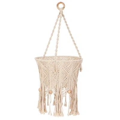 Crane Baby Macramé Ceiling Hanging In Beige