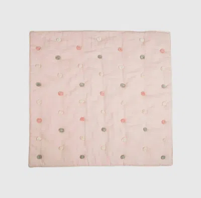 Crane Baby Parker Pom Quilted Baby Blanket In Pink