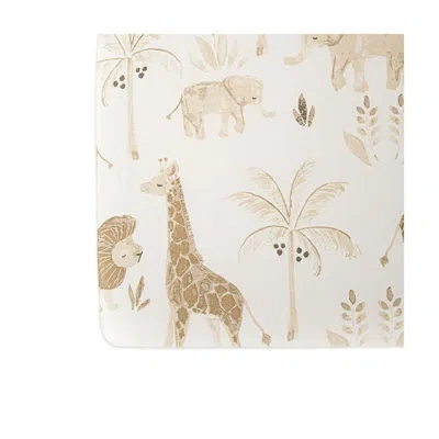 Crane Baby Safari Animal Crib Sheet, Brown And White, 100% Cotton, Kendi Collection By  In Brown,white