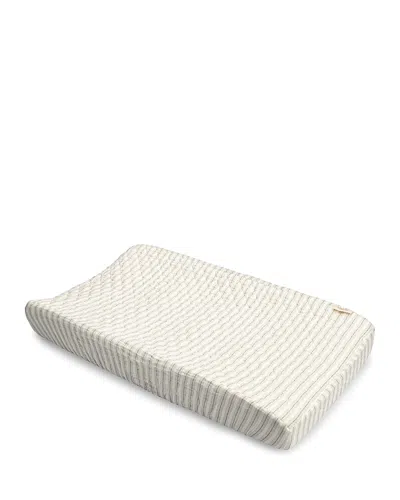 Crane Baby Striped Change Pad Cover In White