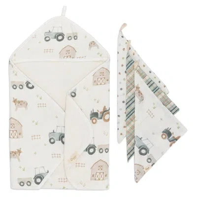 Crane Baby Tractor Bath Time Set In Beige