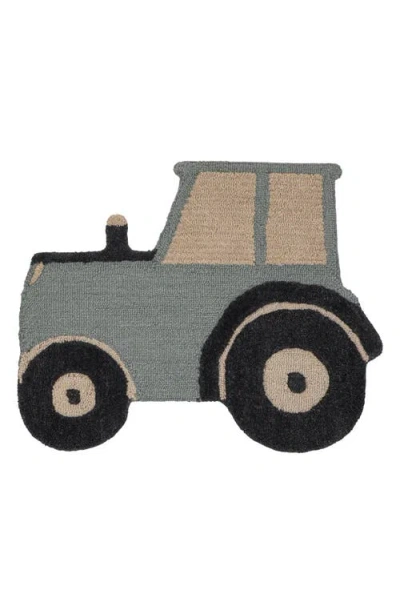 Crane Baby Tractor Cotton Rug In Gray