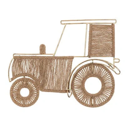 Crane Baby Tractor Wall Dã©cor In Beige