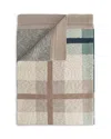 Crane Baby Unisex Charlie Farmhouse Knitted Plaid Blanket In Nude