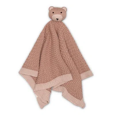 Crane Baby Violet Knitted Teddy Bear Lovie Blanket In Pink