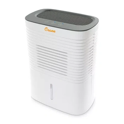 Crane Compact 4 Pint Dehumidifier In White