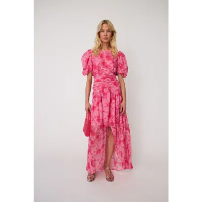 Cras Elaine Floral Maxi Dress In Pink