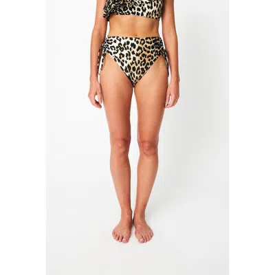Cras Hilda High Rise Bikini Bottom In Animal Print
