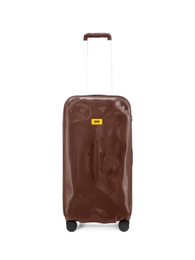 Crash Baggage Medium Trunk Dented-effect Four-wheel Suitcase In Brown