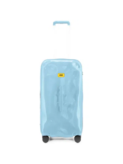 Crash Baggage Medium Trunk Dented-effect Suitcase In Blue