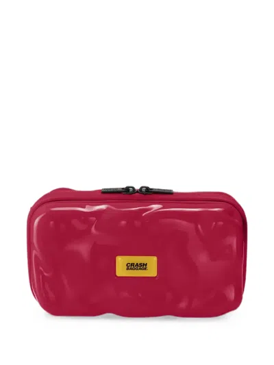 Crash Baggage Mini Icon Tone On Tone Makeup Bag In Rosa