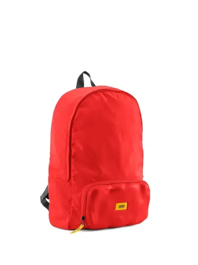 Crash Baggage Quilted Pocket Backpack In Red