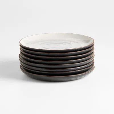 Crate & Barrel 18th Street Salad Plates, Set Of 8 In White