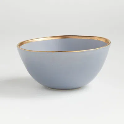 Crate & Barrel Addison Grey Cereal Bowl In Blue