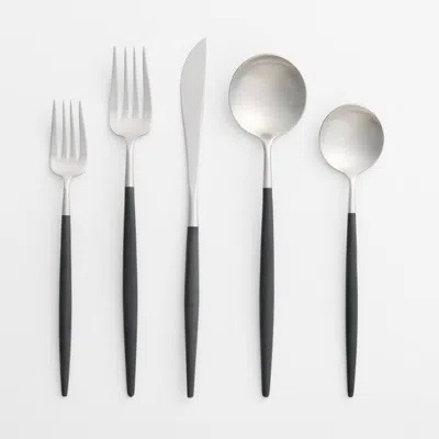 Crate & Barrel Aero Black 20-piece Flatware Set