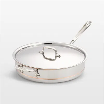 Crate & Barrel All-clad ® Copper Core 5-qt. Sauté Pan With Lid In Silver