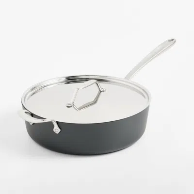 Crate & Barrel All-clad ® Curated Ceramic Nonstick 6-qt. Saute Pan In Gold