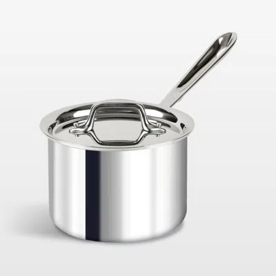 Crate & Barrel All-clad ® D3 Stainless Steel 2-qt. Saucepan With Lid In Gray