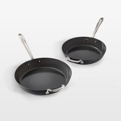 Crate & Barrel All-clad ® Ha1 Ceramic Nonstick 10.5" And 12" Fry Pan Set In Black