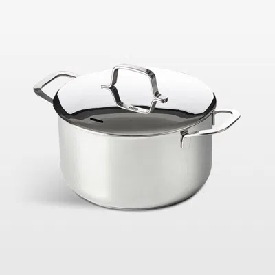 Crate & Barrel Alva Maestro 7.8-qt. Stainless Steel Stockpot In Silver