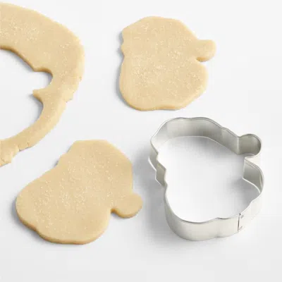 Crate & Barrel Ann Clark Santa Cookie Cutter In Metallic