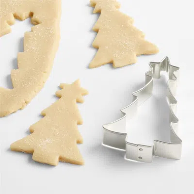 Crate & Barrel Ann Clark Tree Cookie Cutter In Metallic