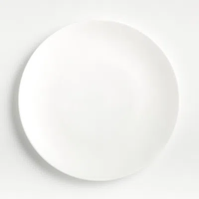 Crate & Barrel Bennett White Bone China Dinner Plate