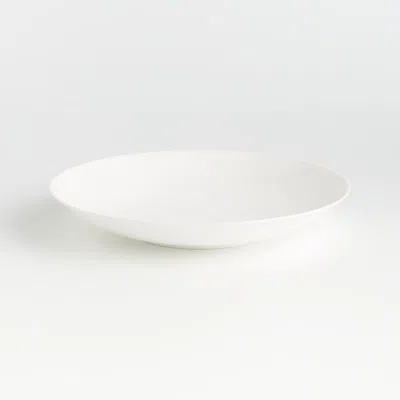 Crate & Barrel Bennett White Bone China Low Bowl