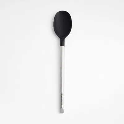 Crate & Barrel Black Silicone And Stainless Steel Spoon